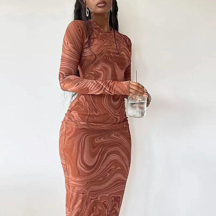Elegant Evening Bodycon Dress For Sophisticated Party Gown