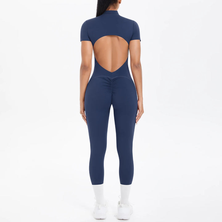 Backless Scrunch Jumpsuit For Women Push Up Yoga