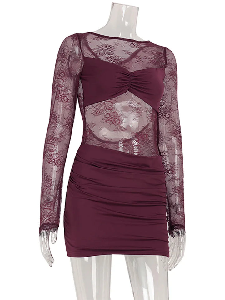 Cnyishe Lace Patchwork Sheath Dress Exclusive