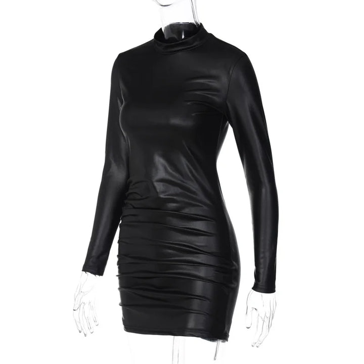TYFYO Sleek Architectural Mini Dress In Supple