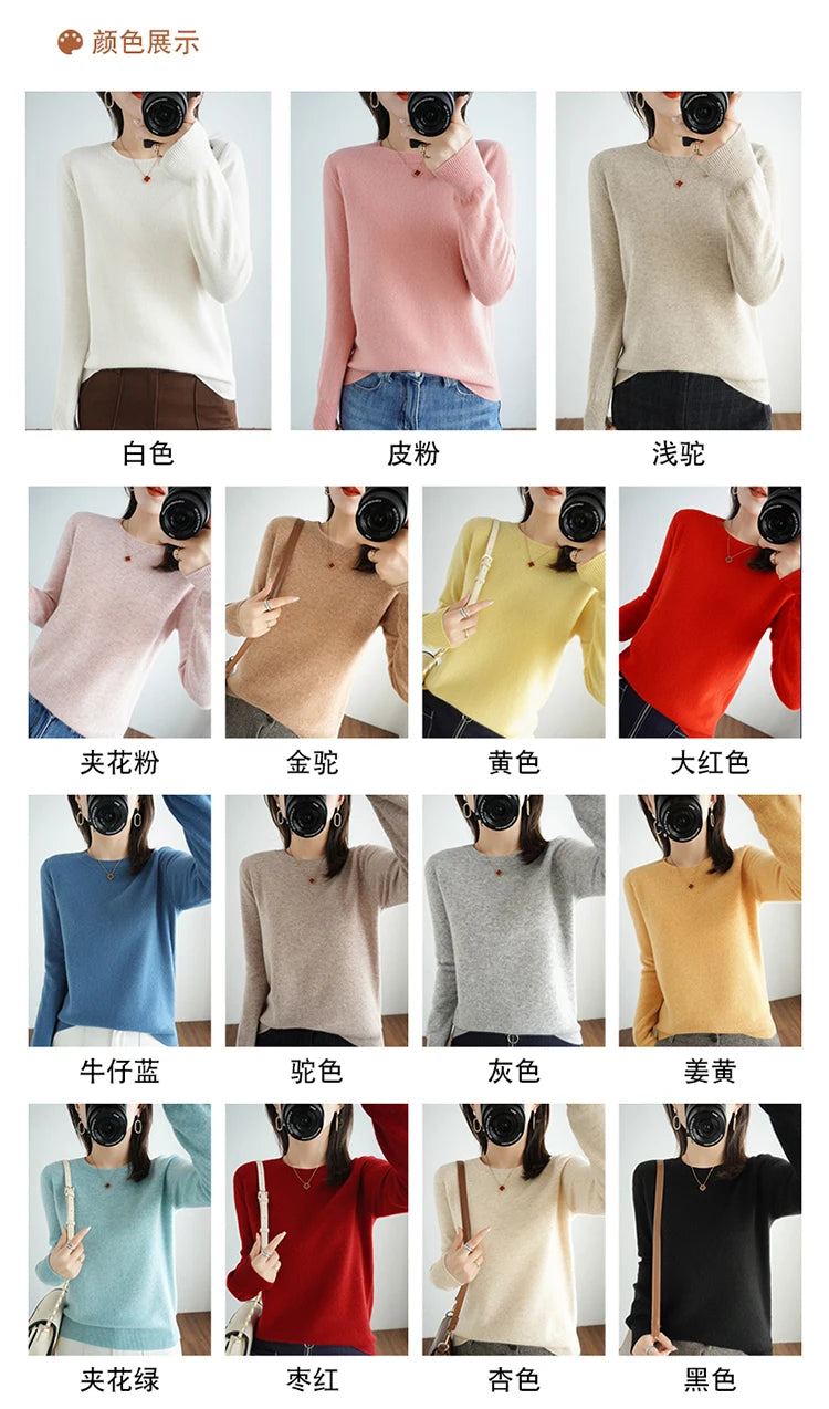 Exclusive Women 100 Pure Cashmere Crew Neck