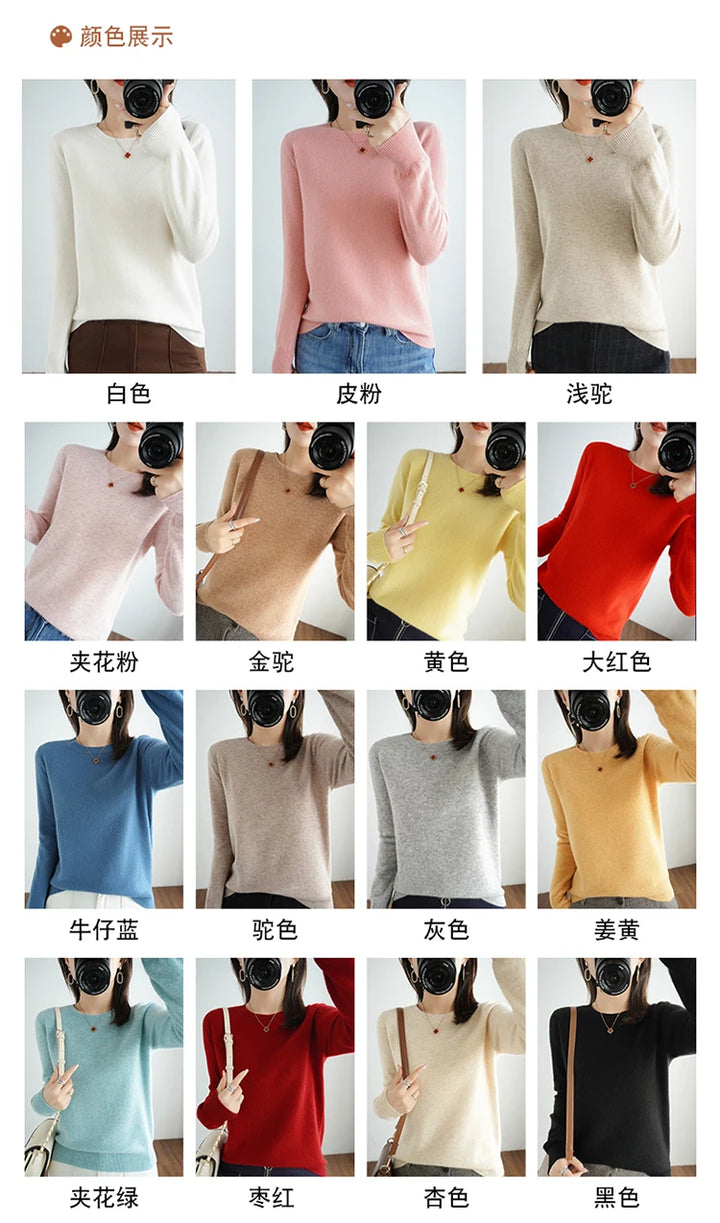 Exclusive Women 100 Pure Cashmere Crew Neck