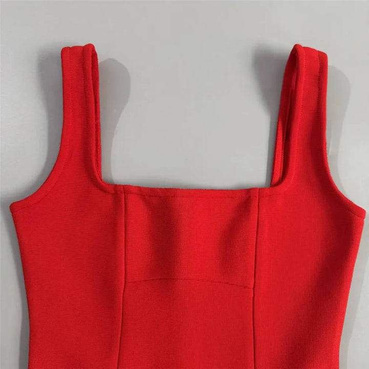 Luxury Beaded Sleeveless Bandage Dress For Women