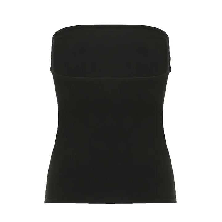 Dozw Exclusive Vintage Gothic Black Knit Tube Top