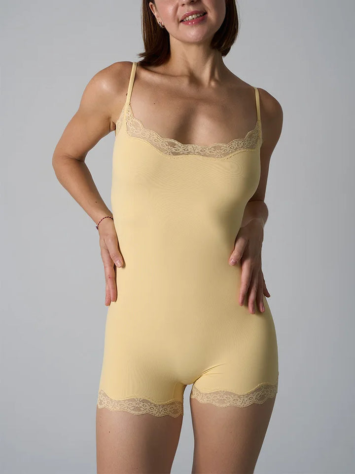 MsChuh Limited Tatting Lace Bodysuit For Elegance