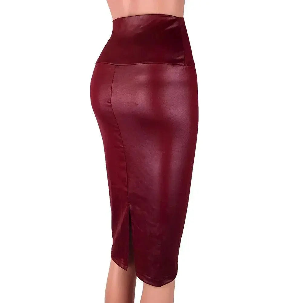 Faux Leather Bodycon Skirt Urban Chic Fashion Essential