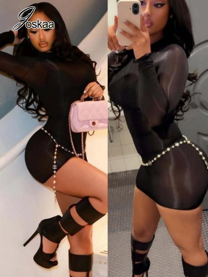 Joskaa Transparent Stretch Seamless Lingerie Dress