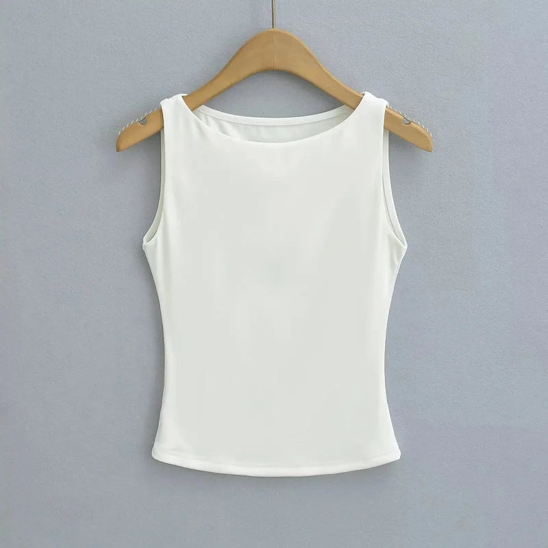 Exquisite Double Layer Slinky Jersey Top