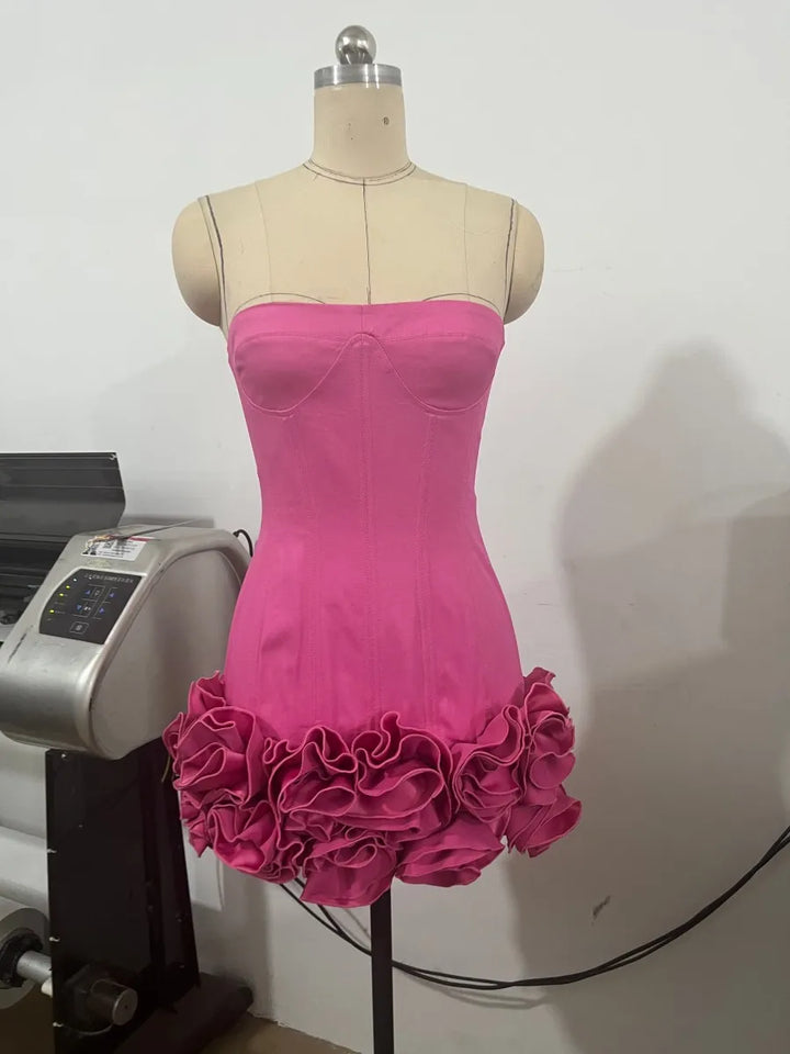Vj Gochi Signature Red Holiday Cocktail Dress
