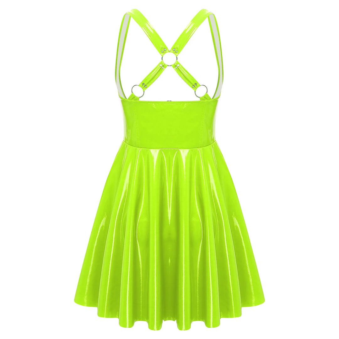 Premium High Gloss Wet Look Latex Evening Dress