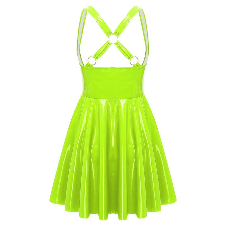 Premium High Gloss Wet Look Latex Evening Dress