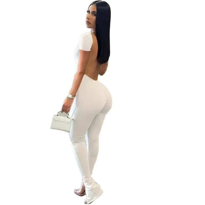 Sultry Backless Bodycon Jumpsuit Chic Rompers for Women