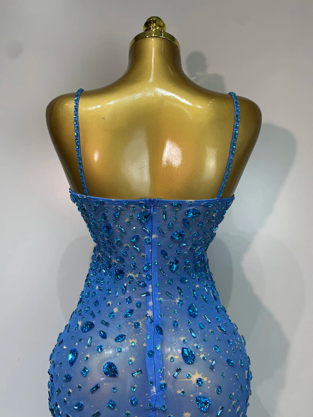 Kormanly Rhinestone Mesh Evening Gown Exclusive