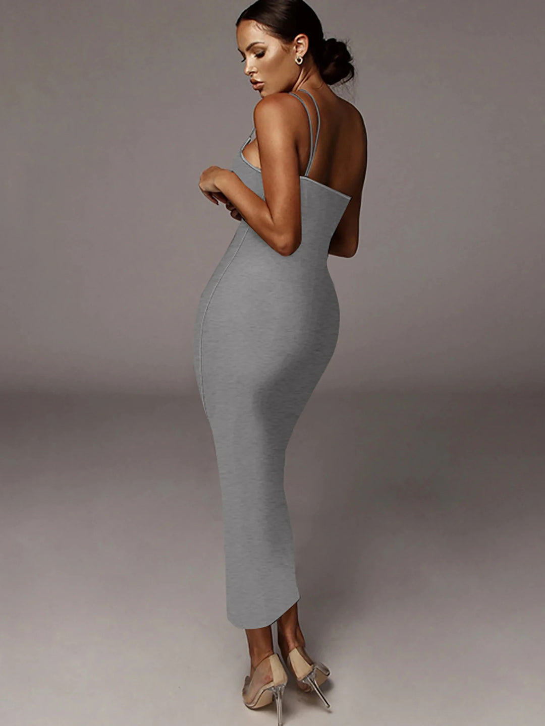 Stunning Leopard Print Bodycon Midi Dress For