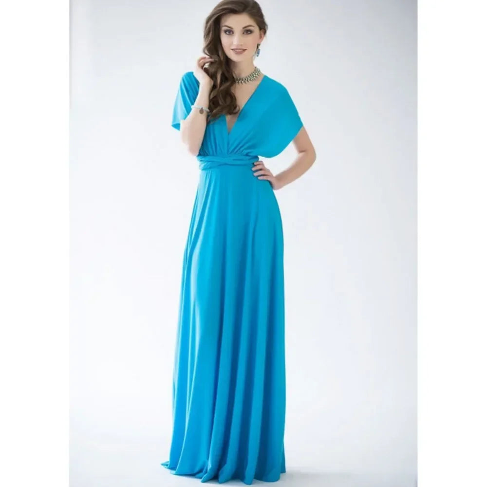 Sexy V Neck Maxi Dress With Straps For Summer Party