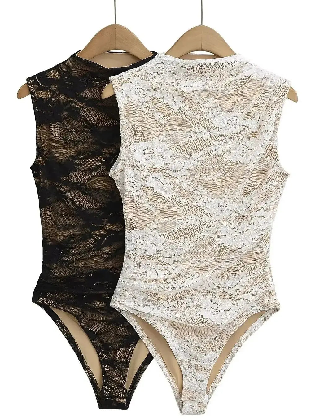 Elegant Lace Bodysuit Jumpsuit Women Summer