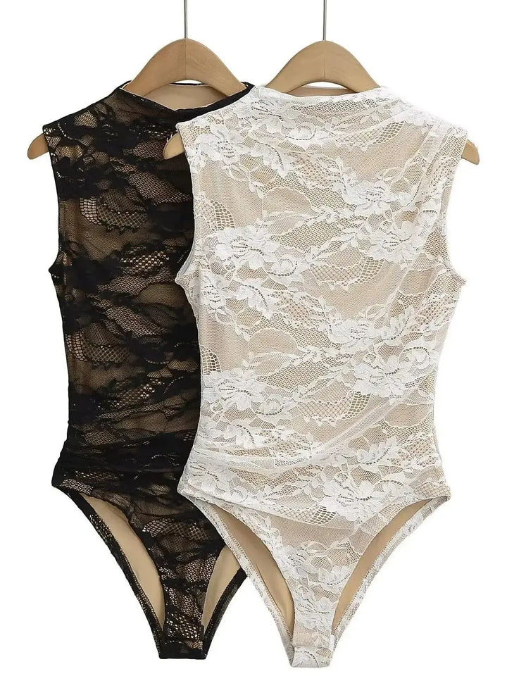 Elegant Lace Bodysuit Jumpsuit Women Summer