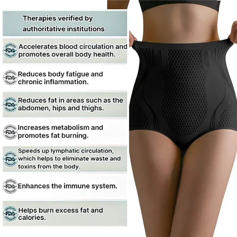 Ice Silk Lumbar Pad Ion Fiber Women Tummy Control Shapewear