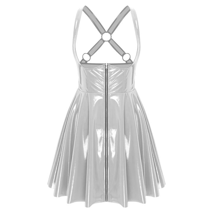 Gothic Punk Wet Look Latex Dress Bodycon Clubwear