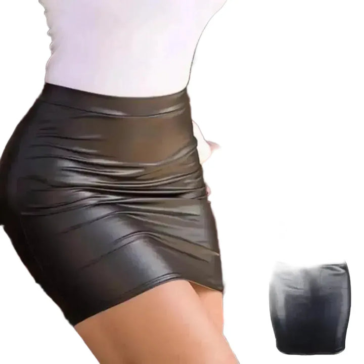 Faux Leather Bodycon Skirt Urban Chic Fashion Essential
