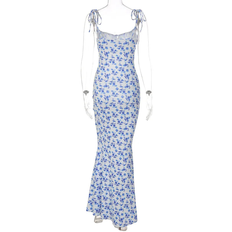 Hugcitar Floral Print Ankle Length Bodycon Long
