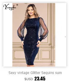Luxury Black Backless Bodycon Evening Dress