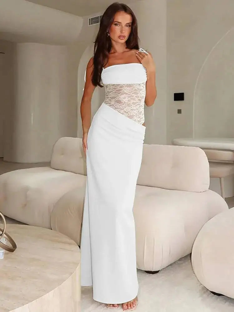 Elegant Backless Spaghetti Strap Party Dress