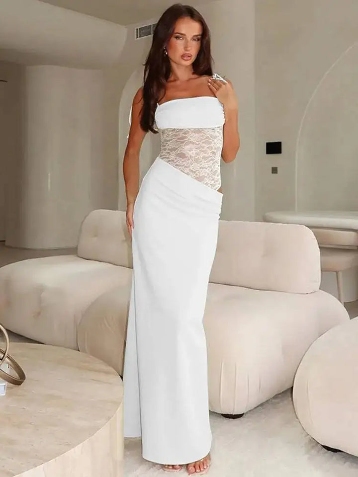 Elegant Backless Spaghetti Strap Party Dress
