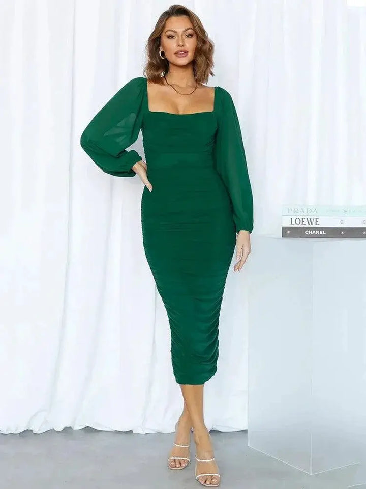 Seductive Mesh Bodycon Dress Unleash Your Nighttime Allure
