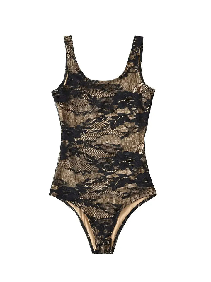 Elegant Lace Bodysuit Jumpsuit Women Summer