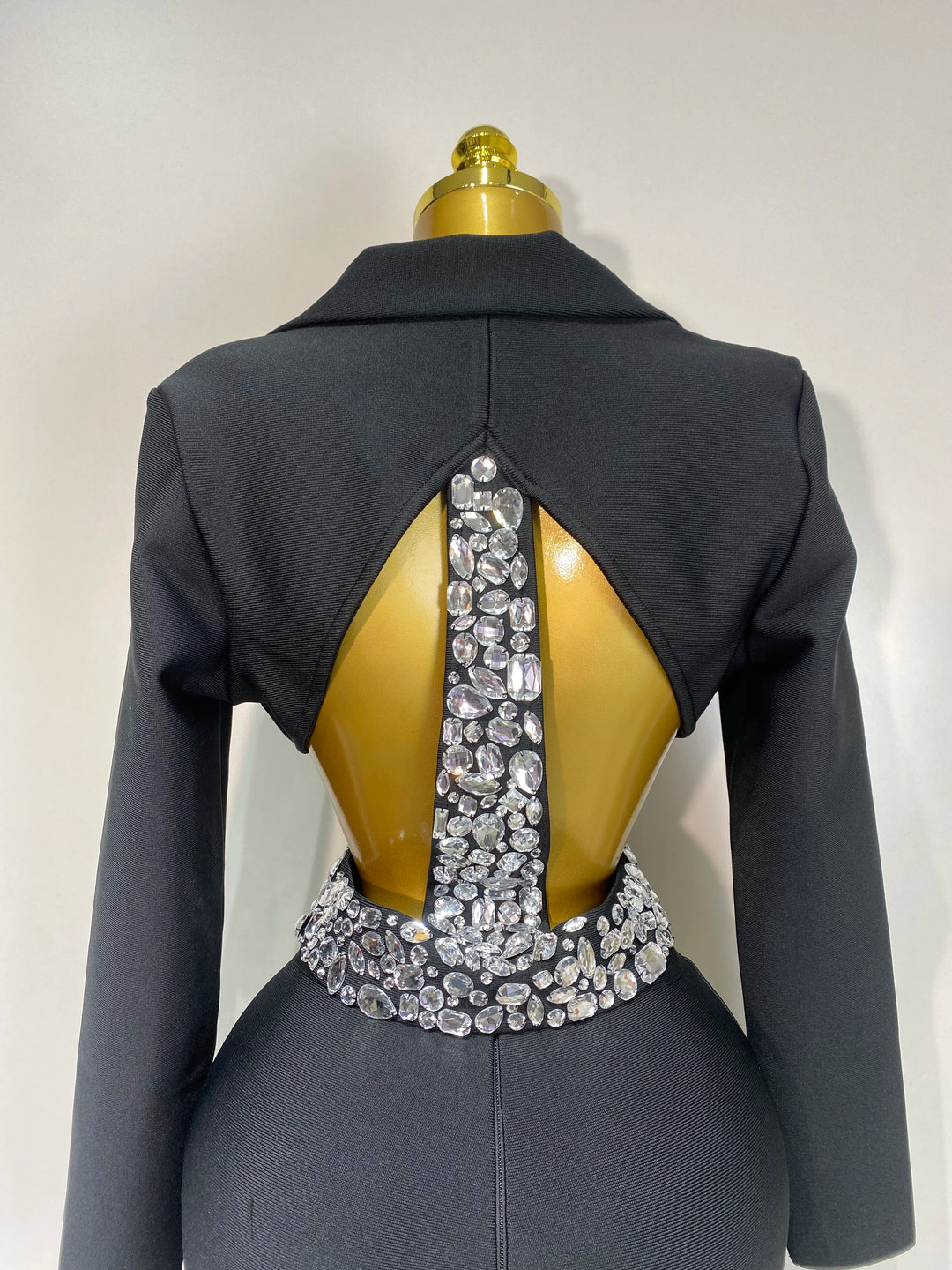 Kormanly Women Diamond Beaded Knit Bodycon Set