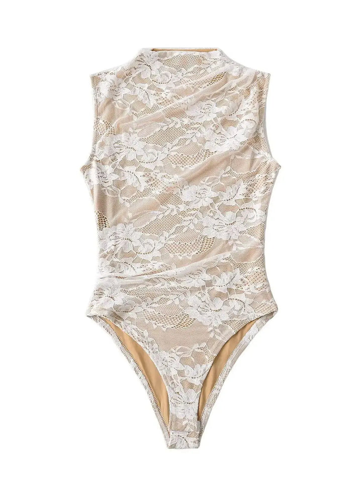 Elegant Lace Bodysuit Jumpsuit Women Summer