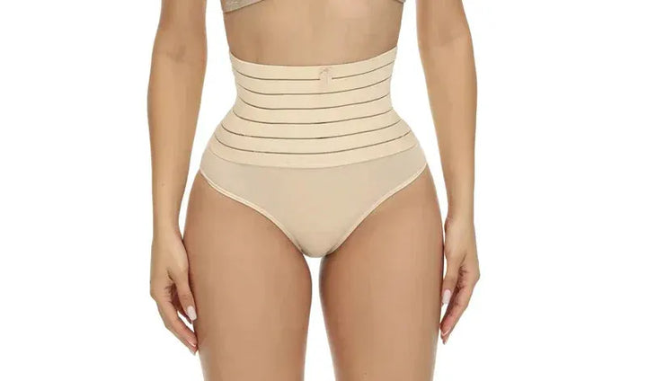 High Waisted Tummy Control Thong Slimming Body Shapewear