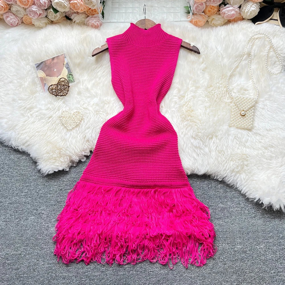 YuooMuoo Openwork Bodycon Sleeveless Party Dress