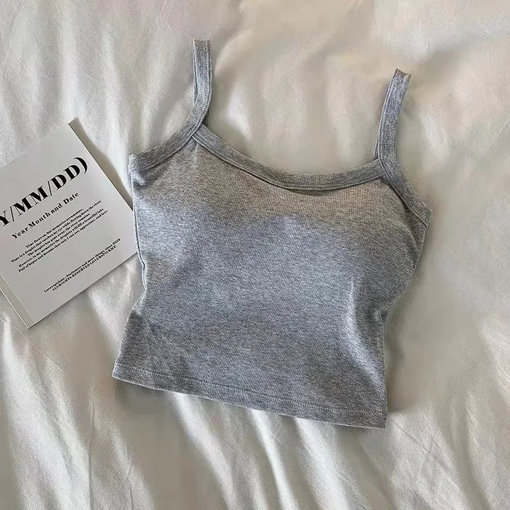 Crop Top Women Sexy Sleeveless Tops Fashion Female Underwear Lady&