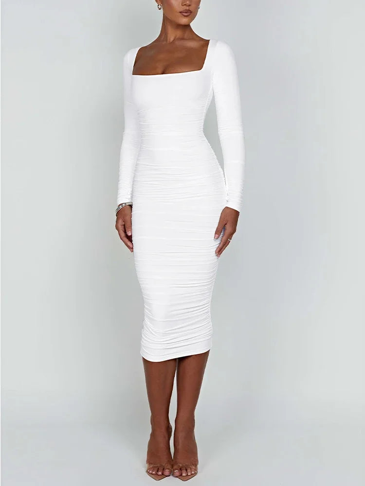 Luxury Knit Evening Dress Tea Length Exclusive