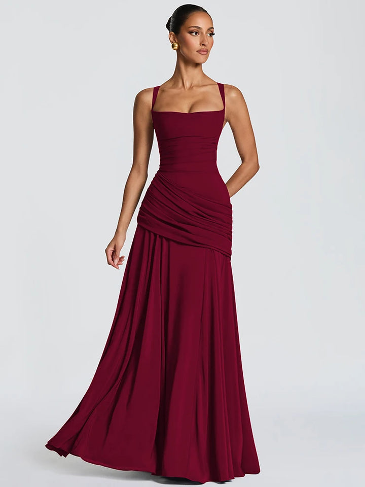 Mozision Strapless Backless Sexy Maxi Dress Women
