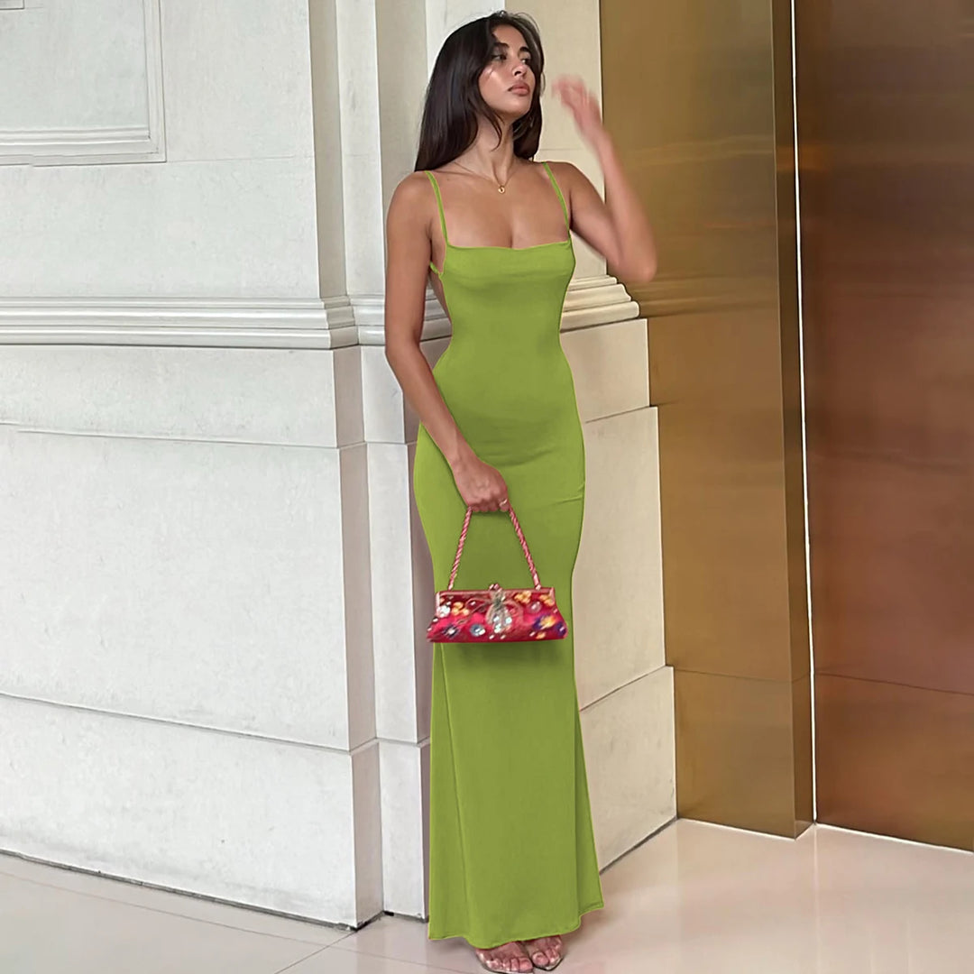 Lux Y2K Knit Maxi Dress Premium Fit