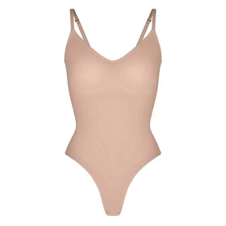 Seamless Thong Bodysuit for Women Slimming Shapewear