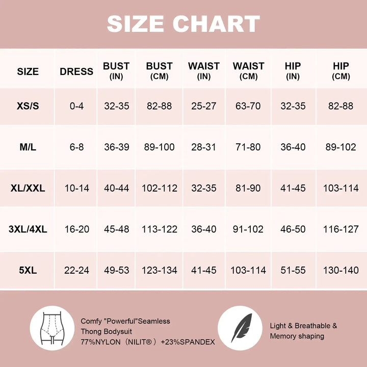 Seamless Thong Bodysuit for Women Slimming Shapewear