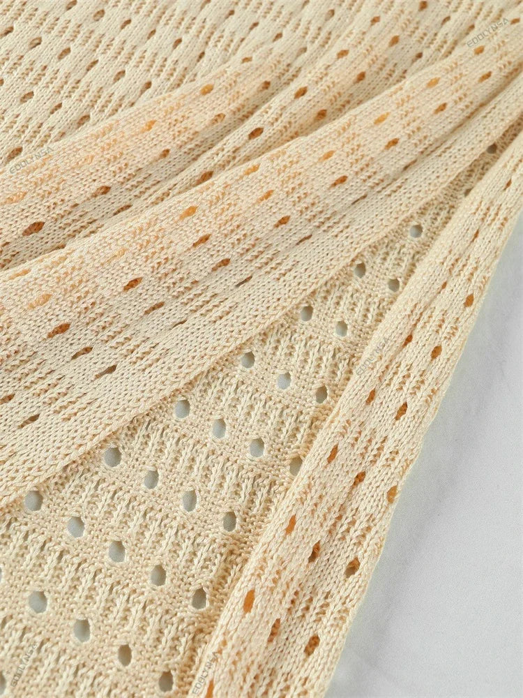 Luxury Edolynsa Knit Resort Maxi Dress With