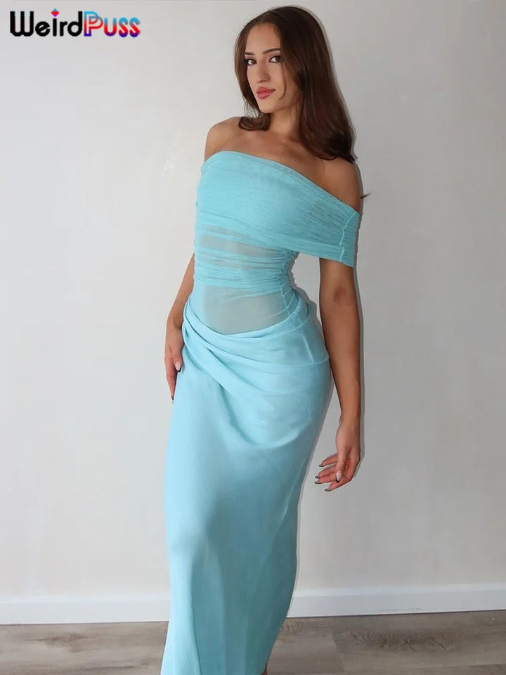 Signature Weir Puss Mesh Patchwork Backless