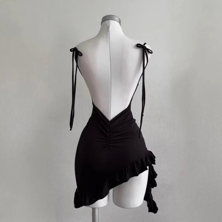 Sexy Backless Black Bodycon Dress For Women