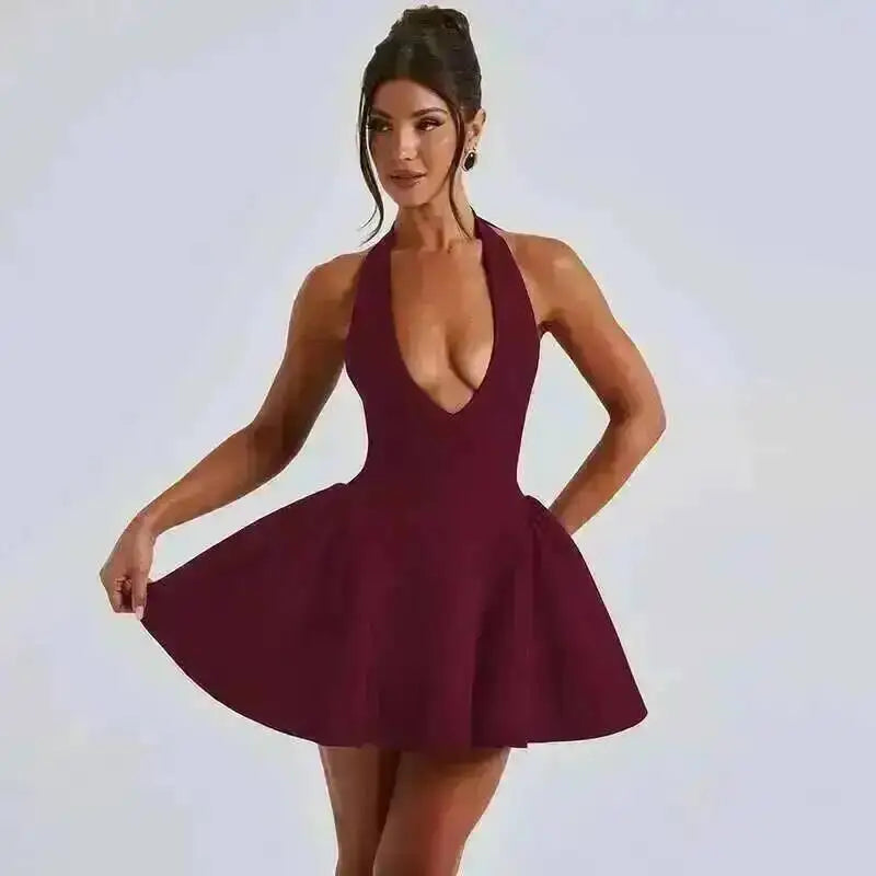 Avrilyaan Off Shoulder Backless A Line Party Dress