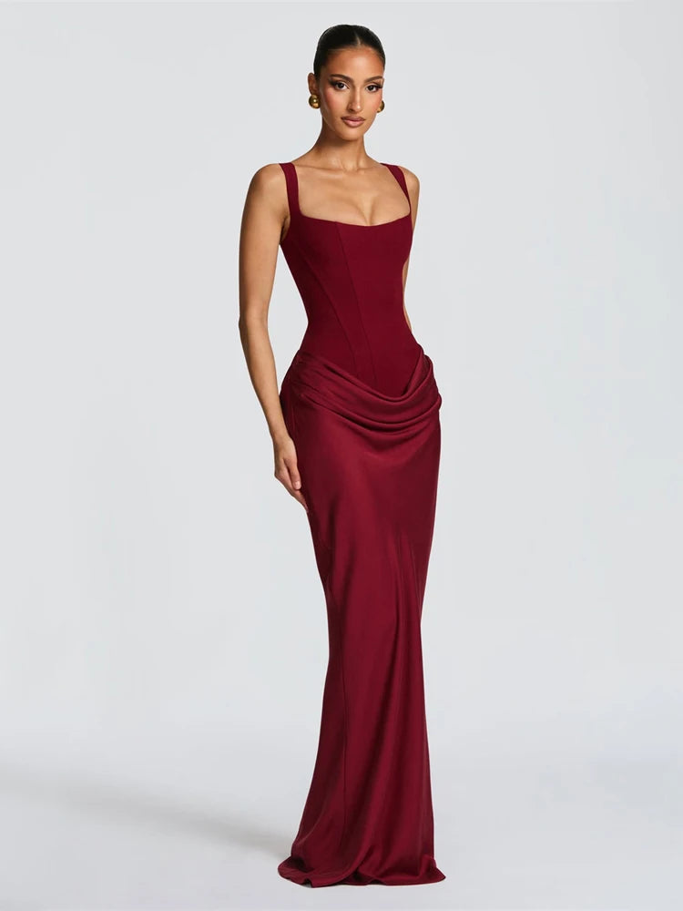 Elegant Yellow Strapless Pleated Dress For Summer Evening Parties