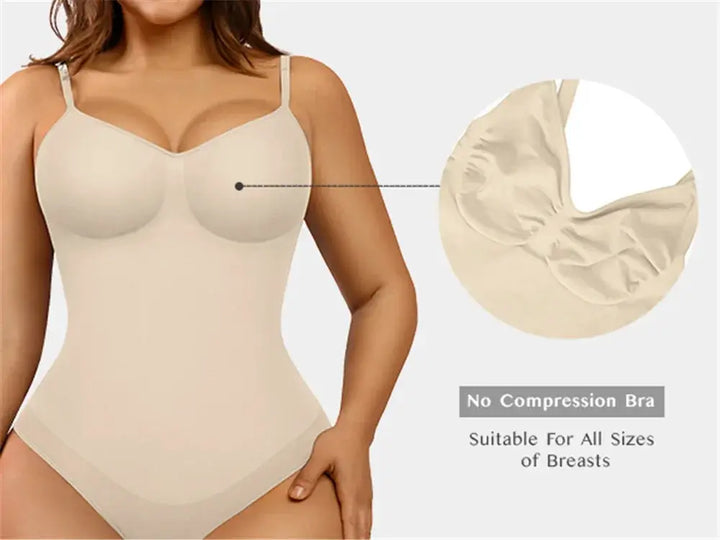 Seamless Thong Bodysuit for Women Slimming Shapewear