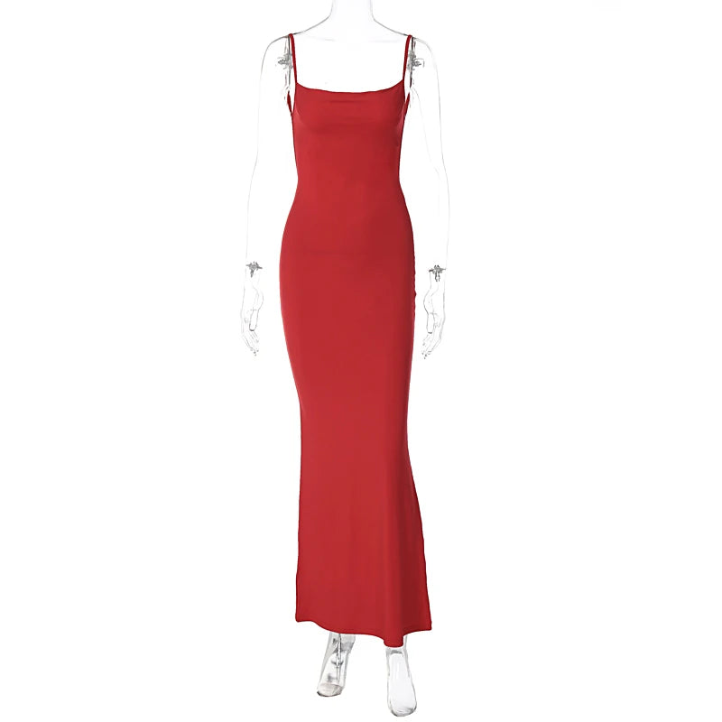Lux Y2K Knit Maxi Dress Premium Fit