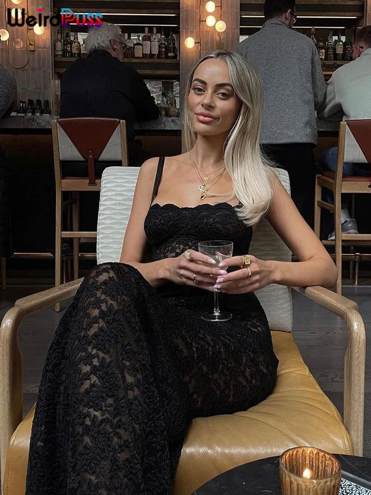 Buy Our Exclusive Black Lace Maxi Dress For Summer