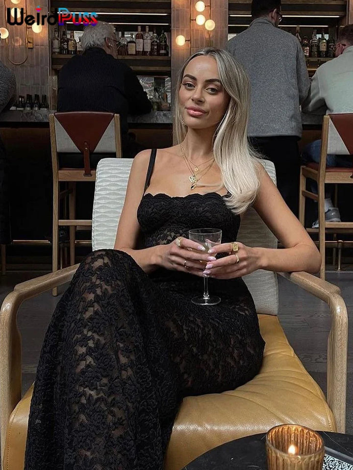 Buy Our Exclusive Black Lace Maxi Dress For Summer