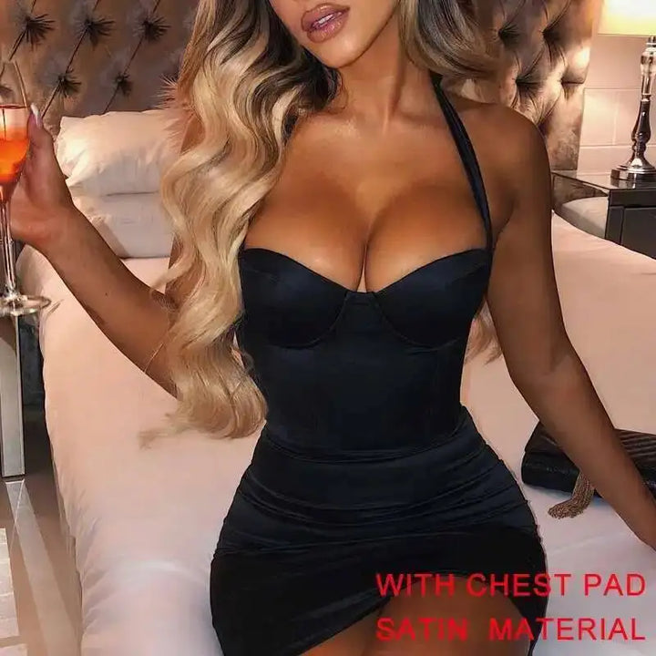 Giyu Strapless Night Club Glitter Bodycon Dress
